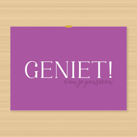 Kaartje bij pensioencadeau – handgeschreven boodschap