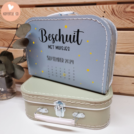 Beschuit met muisjes koffertje