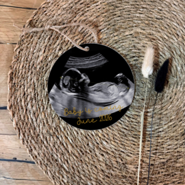 Gepersonaliseerd bordje met naam | Voor geboorte, verjaardag of echo