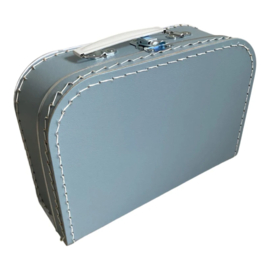Grijsblauw koffertje 25cm