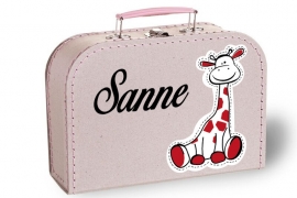 Koffertje met naam en giraffe
