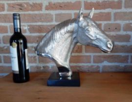 "Champion" Beeld Paardenhoofd - Aluminium Nikkel