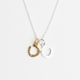 Ketting Hoefijzers Goud/Zilver