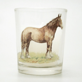 Horse Glass With Candle