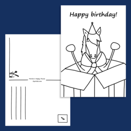 "Surprise Horse" Birthday Card