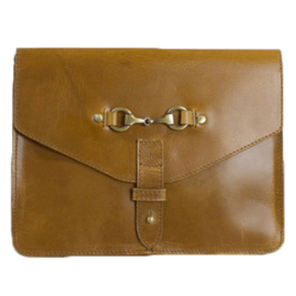 "Macklin" Ipad Case Naturel Leer - Lichtbruin