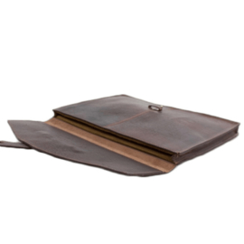"Macklin" 15 "Laptop Sleeve Buffalo Leather - Dark Brown