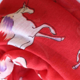 Sjaal Unicorn - Rood