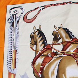 Sjaal Ingespannen Paarden - Oranje