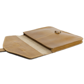 "Macklin" Ipad Case Naturel Leer - Lichtbruin