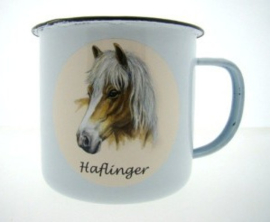 Mok emaille Haflinger paard