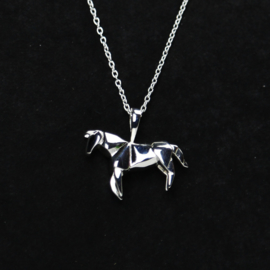 Ketting Origami Paard Zilver