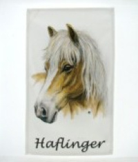 Gastenhanddoek  Haflinger paard.