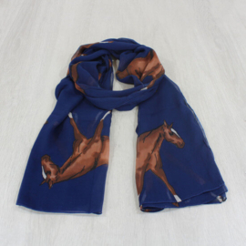 Sjaal Paard Navyblauw