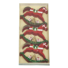 Kerstboomhanger Hobbelpaard Rood