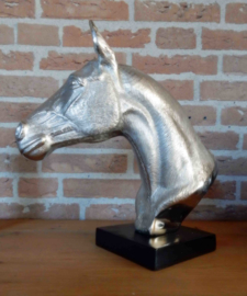 "Champion" Beeld Paardenhoofd - Aluminium Nikkel