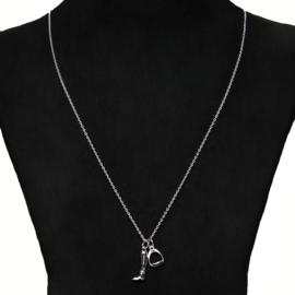 Necklace Riding Boots and Stirrup Silver