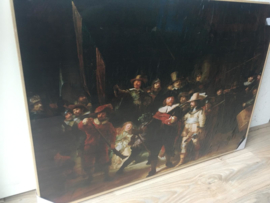 De Nachtwacht Rembrandt Canvas in Lijst 100x70cm