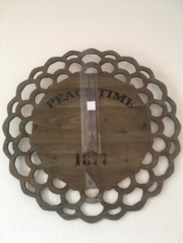 Peace Time Houten Wandklok 60cm