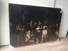 De Nachtwacht Rembrandt Canvas in Lijst 100x70cm