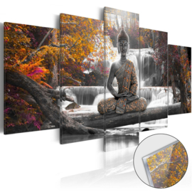 30 Buddha Waterval Acrylglas Schilderij