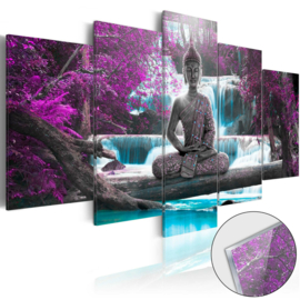 29 Buddha Waterval Acrylglas Schilderij