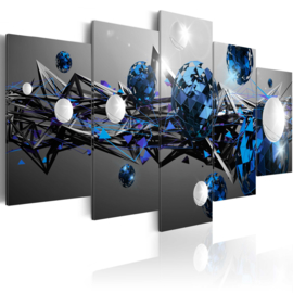 412 Abstract Blauw Grijs Art