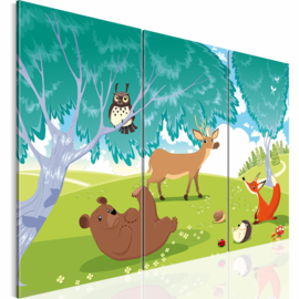 nr 57 Kinder Canvas Dieren