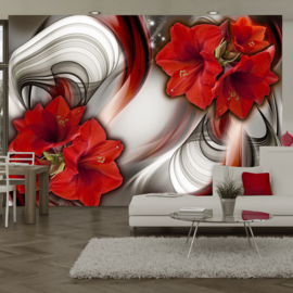 Rood Bloemen Modern nr 430