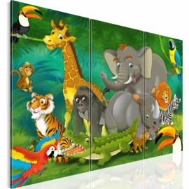 nr 55 Kinder Canvas Dieren