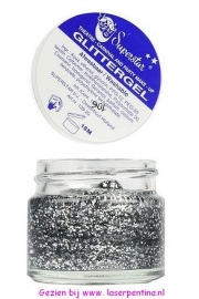 Glittergel zilver