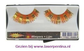 Wimpers Lametta goud/oranje