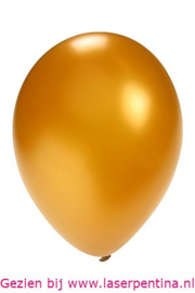 Effen Ballon 5" metallic goud