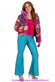 Flared Broek neon blauw