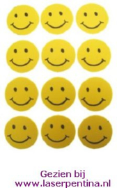 Foam Stickers Smiley geel 