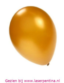Effen Ballon 11" metallic  goud  [50]