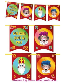 Vlaggenlijn Vaandel Welkom Sint en Piet