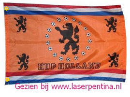 Voetbalvlag oranje Leeuw