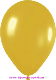 Effen Ballon Metallic goud 30cm [100]