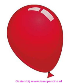 Effen Ballon 12" robijn rood