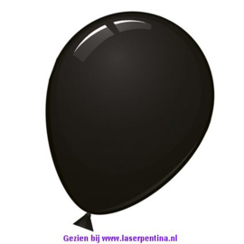 Effen Ballon 12" zwart