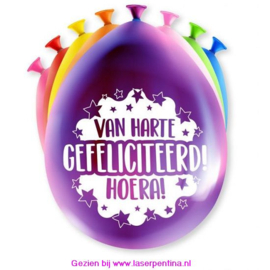 Thema opdruk Ballon - van Harte Gefeliciteerd -