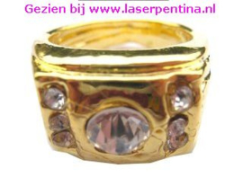 Patserring goud + Stenen