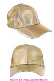 Baseballcap met. roze goud