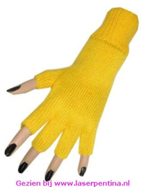 Vingerloze Handschoen geel