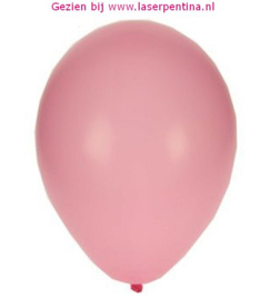 Effen Ballon 10" baby roze