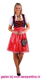 Dirndl 'Jana' zwart-rood