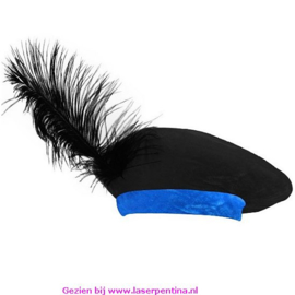 Piet Baret zwart blauwe Rand