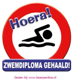 Huldeschild ZWEMDIPLOMA