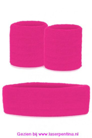 Hoofdbandjes Set neon roze 3-dlg